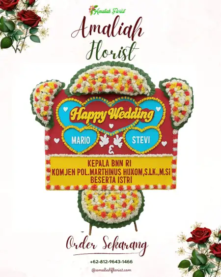 Papan Bunga Pernikahan Sukowiyono